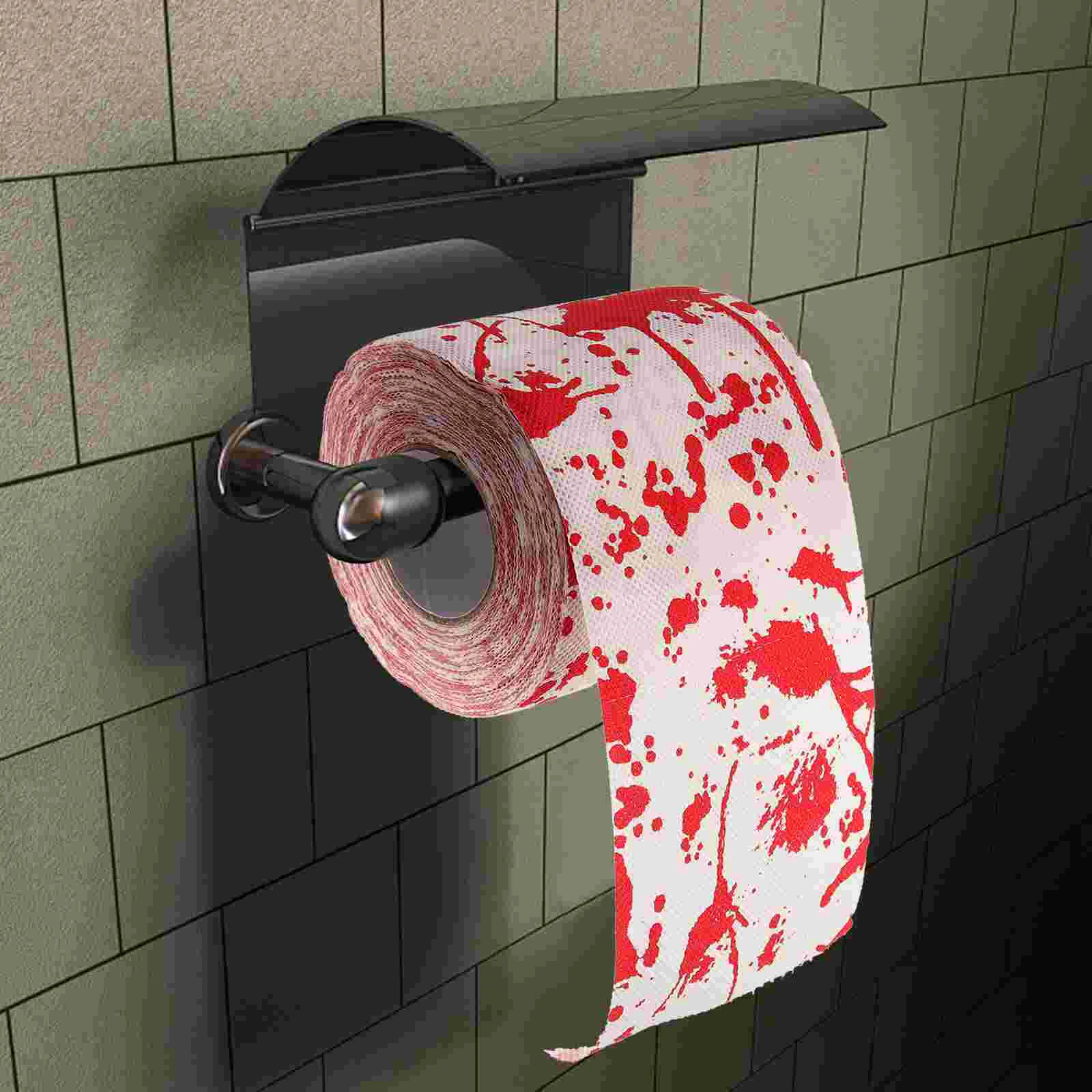 

1 Roll Halloween Toilet Paper Horror Bloodstain Pattern Toilet Paper Home Bathroom Toilet Paper