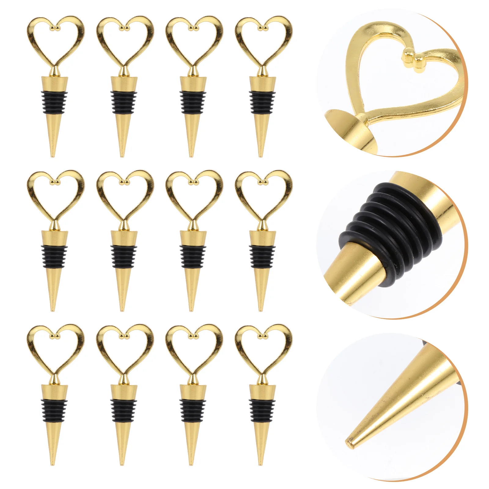 

12 шт. практичные технические украшения для сохранения свежести напитков (золотистые)