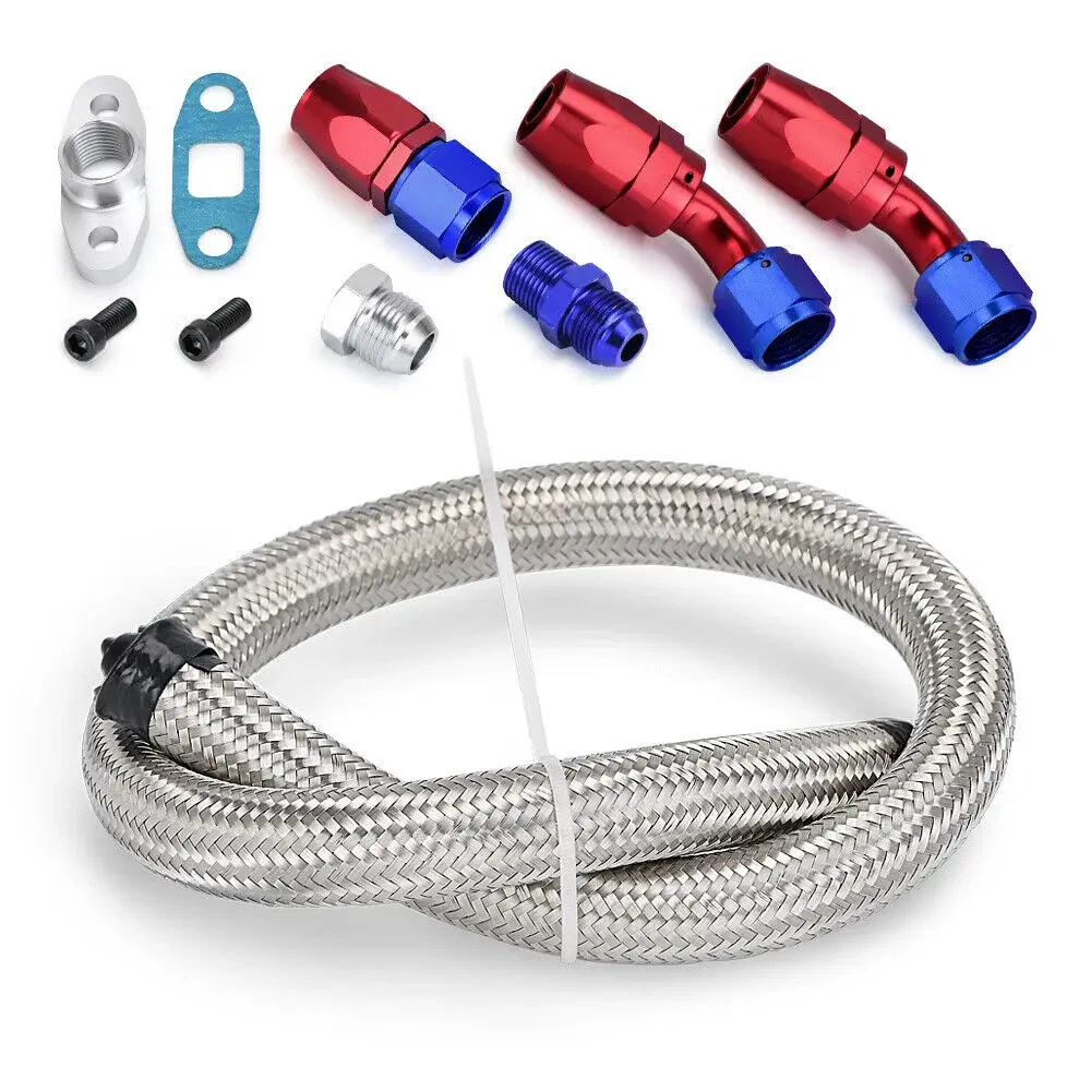 Линия возврата слива масла турбокомпрессора 10AN 26 дюймов подходит для Turbo T3 T4 T04E T70