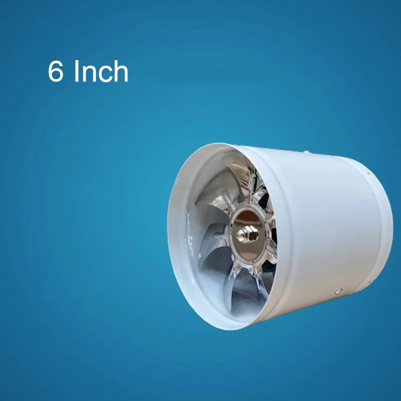 

6 Inch Inline Duct Fan Air Ventilator Metal Pipe Ventilation Exhaust Fan Mini Extractor Bathroom Toilet Wall Fan Duct Fan 220V