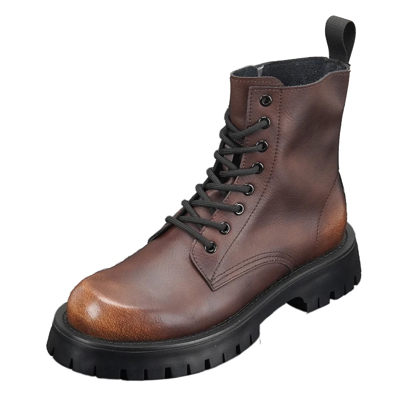 

Мужские мотоциклетные ботинки на толстой подошве, увеличивающие рост