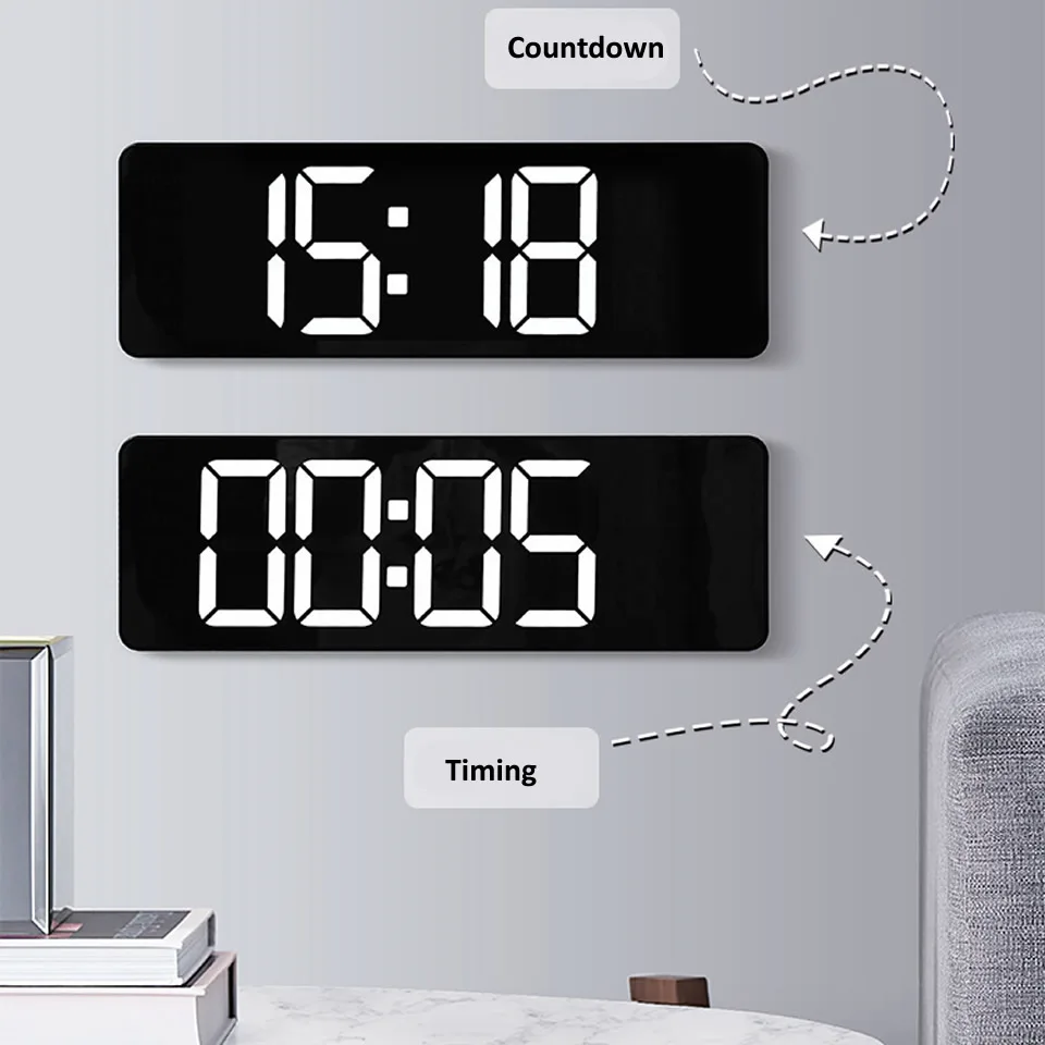 Большие электронные настенные часы с дистанционным управлением настольные
