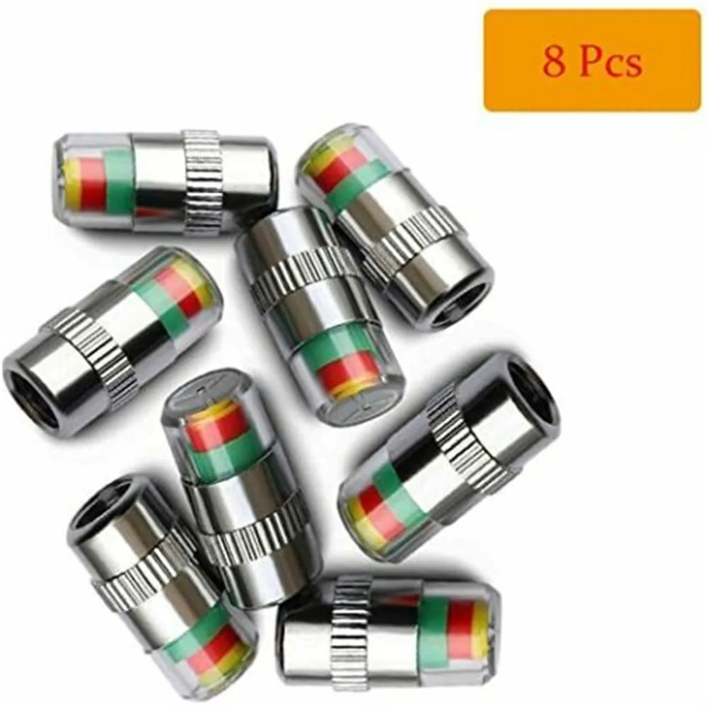 

4 PCS Car Car Tire Pressure Monitor Instrument Alarm Sensor Indicator Valve Cap Wheel Tire Valve Tire Rod Air Cap Accessory