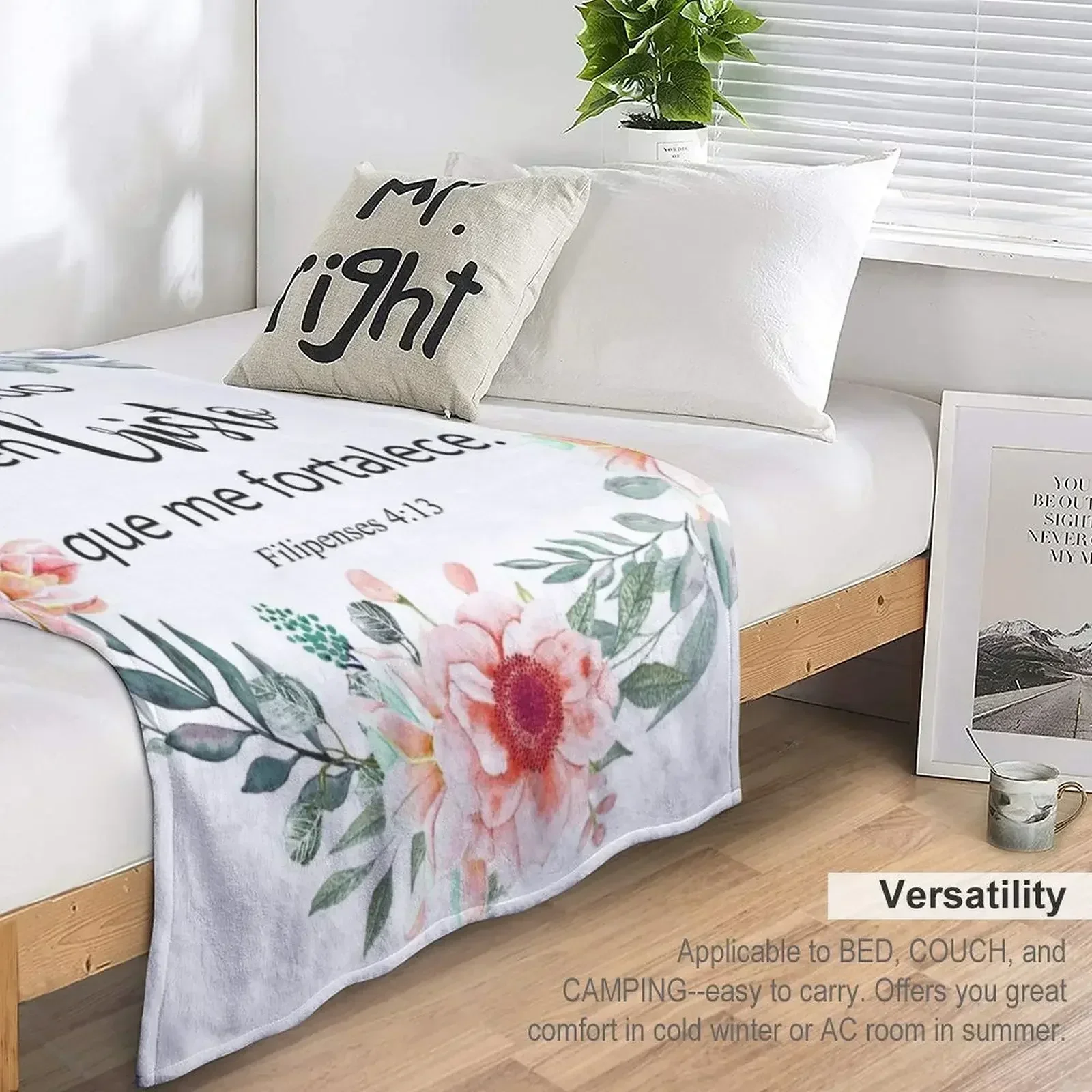 TODO LO PUEDO EN CRISTO QUE ME FORTALECE Плед Мягкие покрывала Меховые одеяла