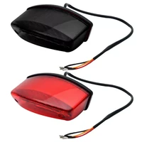g99f universal 12v motorcycle license plate light red tail rear lights brake stop lamp 3 wire
