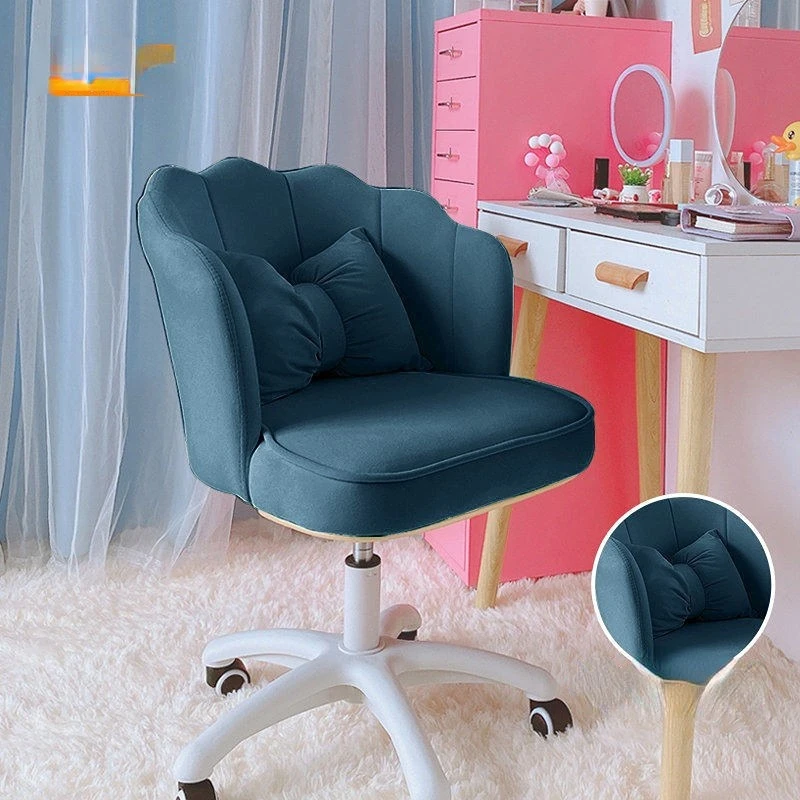 Girls Bedroom Dormitory Computer Chair Comfortable Back Desk Chair Writing Chair Makeup Stool Home Office