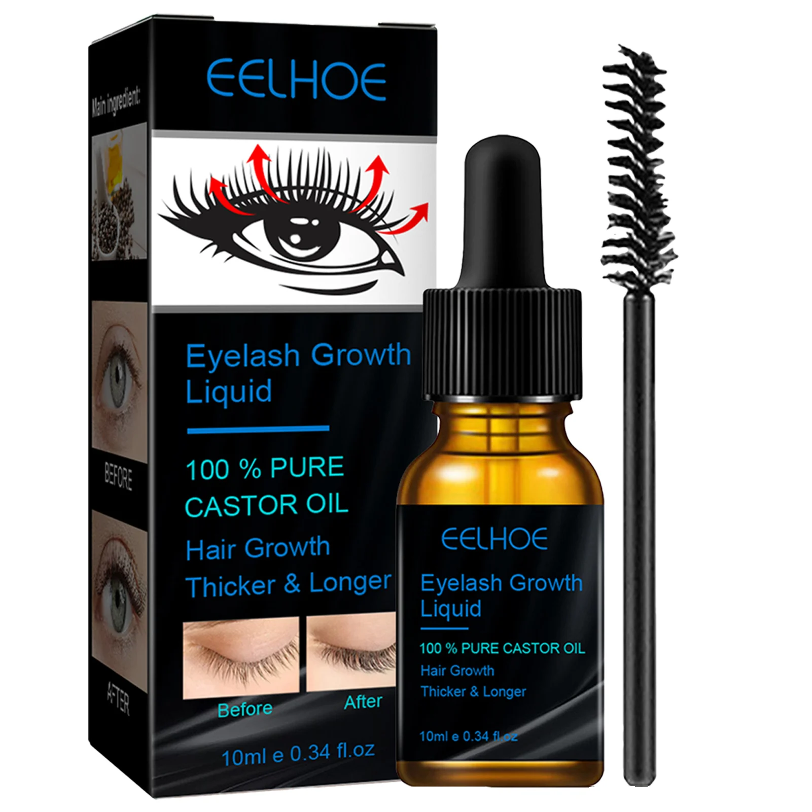 

Eyelash Growth Castor Oil Eyelashes Primer Castor Oil Lash Boost Multifunctional Castor Oil Lash Primer For Eyelash Eyebrow Hair