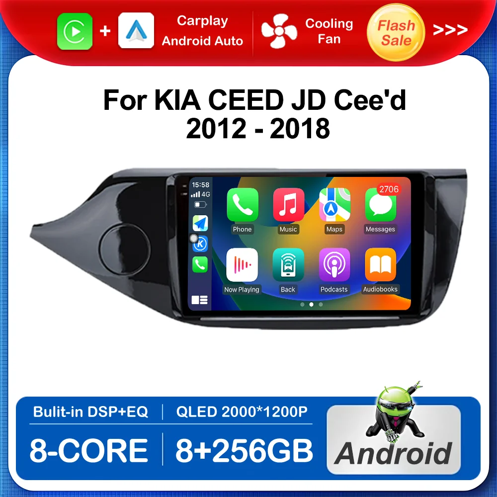 9-дюймовый Автомобильный Мультимедийный Плеер С ОС Android Для KIA CEED JD Ceeɽ 2012-2018 Wi-Fi 4G