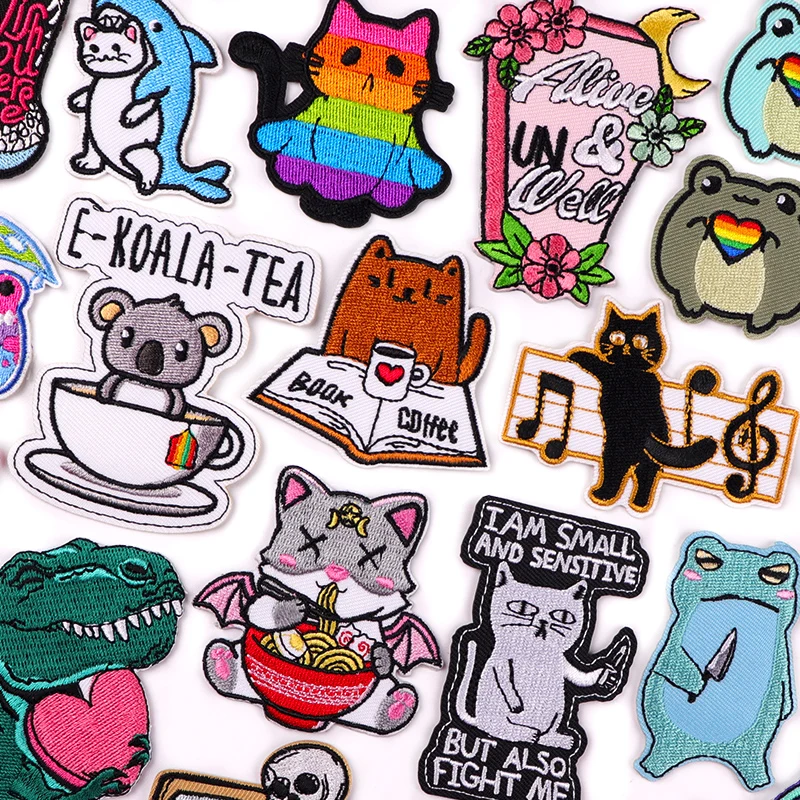 

Animal Patch Cartoon Embroidery Patch DIY Iron On Patches For Clothing thermoadhesive Patches On Clothes Jacket Ironing Stickers