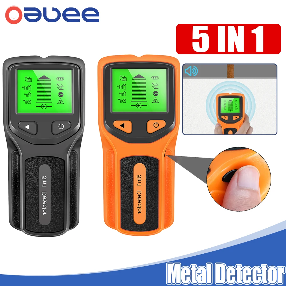 

5 In 1 Depth Metal Detector Handheld Electronic Wall Pinpointer Stud Finder Wall Scanner Sensor for Wire Detect Metal Seekers