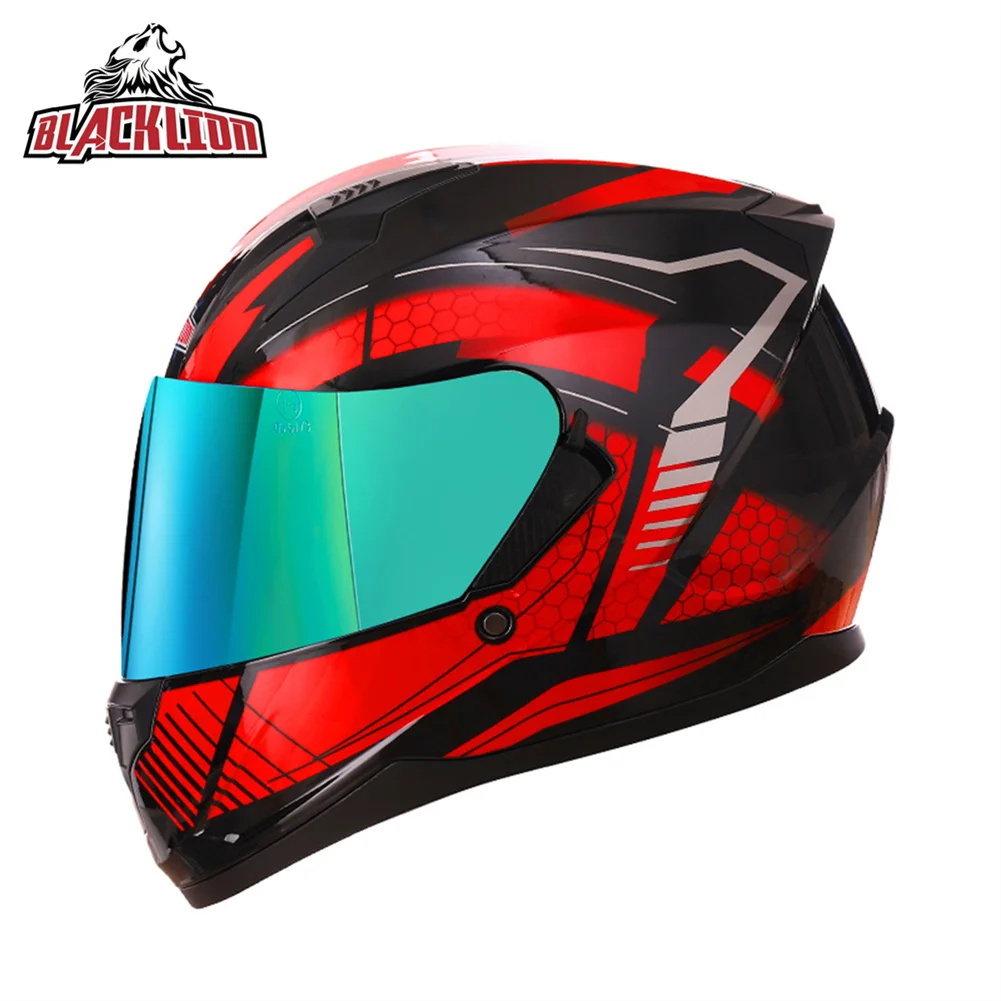 Enlarge DOT ECE Approved BlackLion M67 Dual Lens Full Face Motorcycle Helmet Retro Safety Scooter Motorbike Riding Capacete Moto Casco
