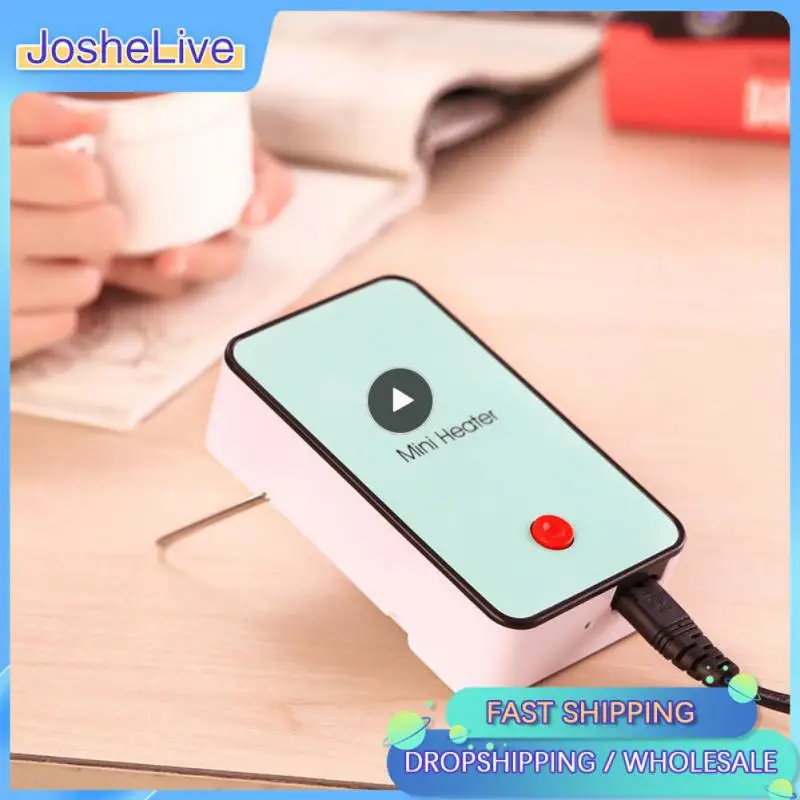 

Phone Shape Heater Fan Mini Portable Desktop Winter Warm Electric Heater Fan Plug Bedroom Office Table Home Winter Supply