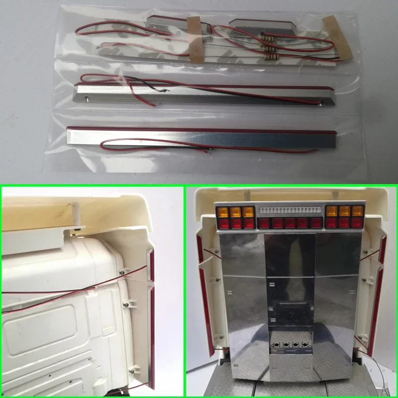 Светодиодные моделирующие красные фонари для 1/14 Tamiya RC Грузовик Автомобиль Scania R730