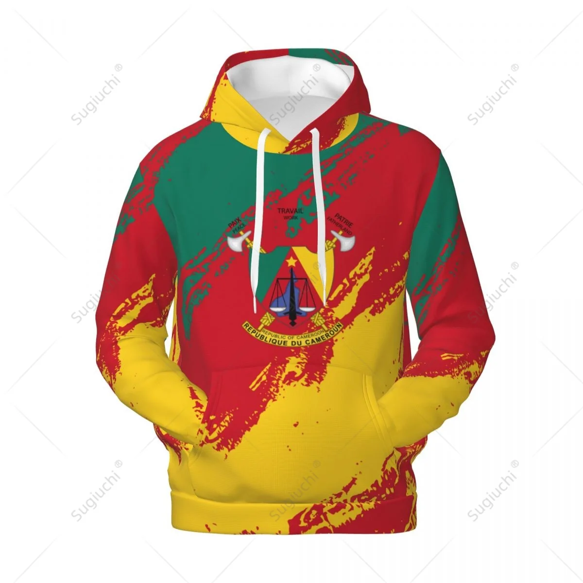 Толстовка унисекс с флагом Камеруна Повседневный пуловер 3D рисунком полиэстер