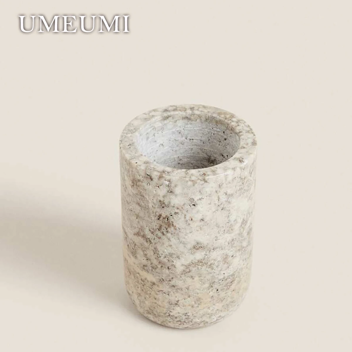 Натуральный мраморный набор для ванной комнаты серый травертин держатель мыла