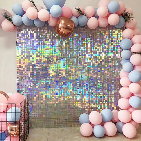 Золотые блестящие фоновые панели для фотозон 30x30 см