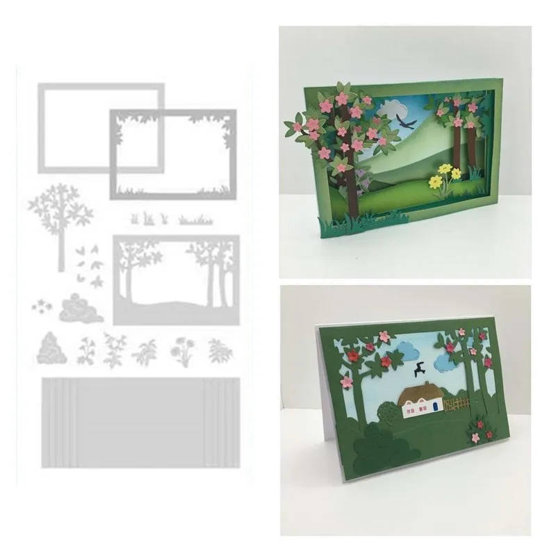 

Travel Outskirts Tree 2022 New Metal Cutting Dies and Scrapbooking For Paper Making Embossing Frame Card Craft No Stamps
