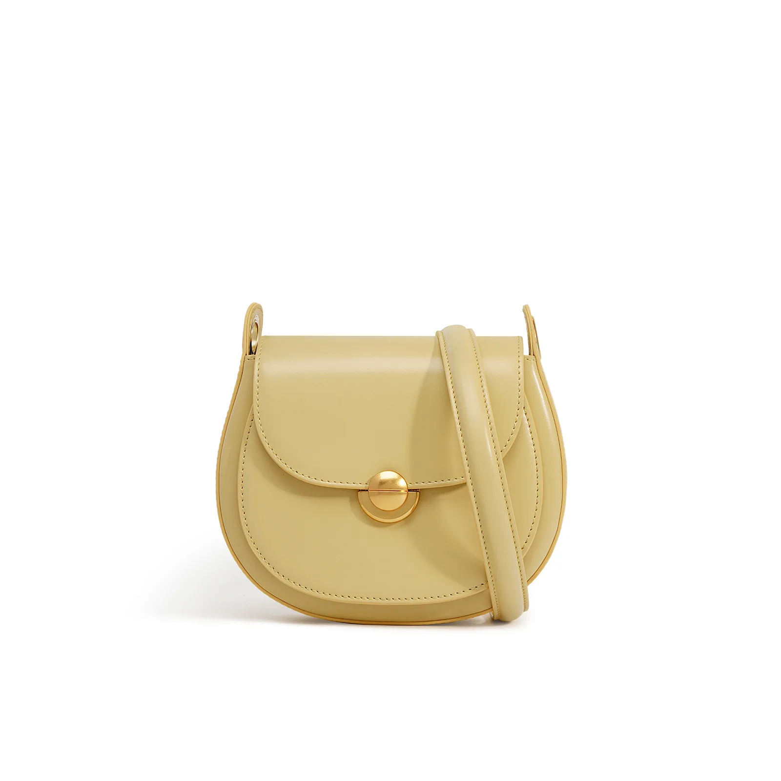 New French cowhide shoulder bag 2023 niche design commuter light luxury small square bag leather handbag crossbody