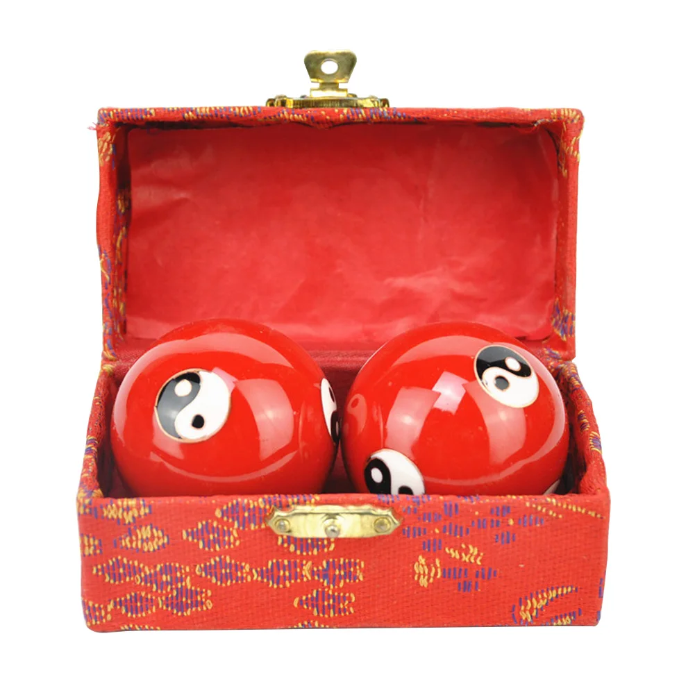 

2pcs Baoding Ball Relaxation Therapy Fitness Yin Yang Daily Massage Rolling Finger Exercise Chinese Health Muscle Training Hand