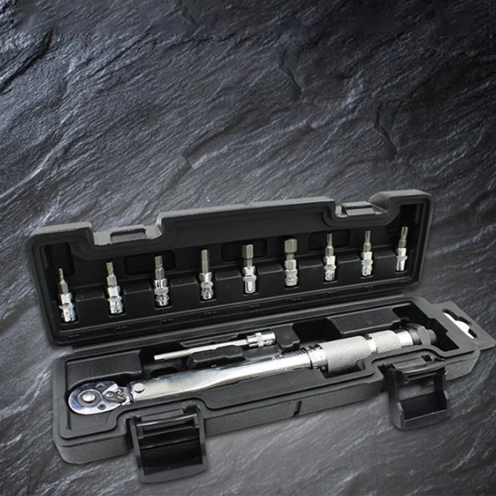 

1 Set Torque Wrench Premium Material Easy to Use Adjustable Accuracy Spanner Non-slip Light-weight Wrenches Kit