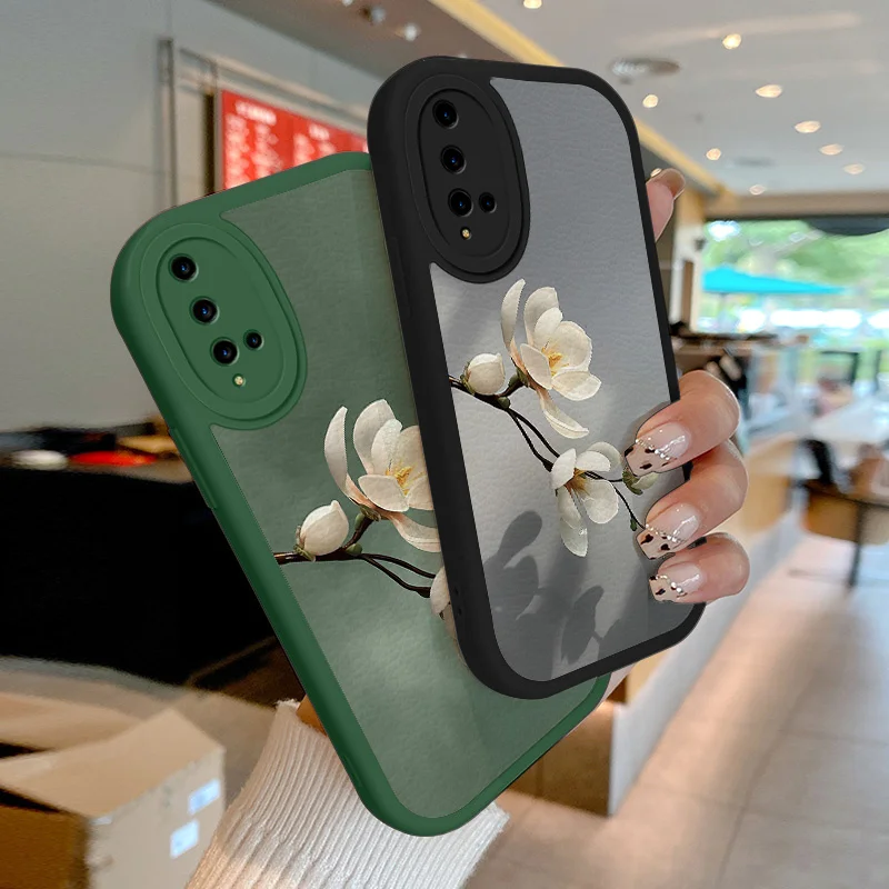 

For Honor 20 20S Huawei Nova 5T Case Magnolia Lambskin Phone Case Soft Silcone Shockproof Cover