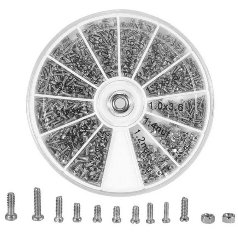 

Набор крепежа из нержавеющей стали 600 шт., 12 видов + отвертка