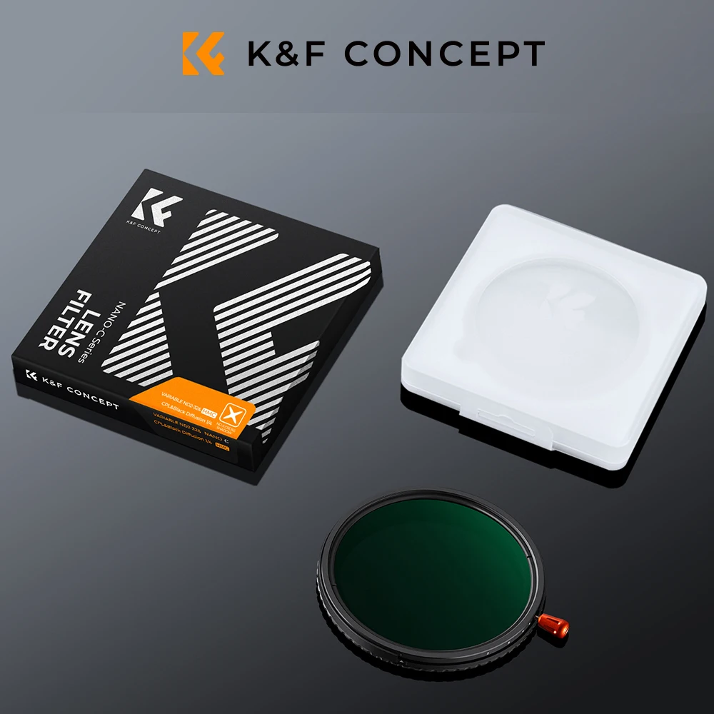 Фото K&F CONCEPT Variable ND2-32 + CPL + диффузионный черный туман 1/4 Фильтр 3-в-1 (Nano-C) 37/43/46/49/52/55/58/62/67/72/77/82 мм №1