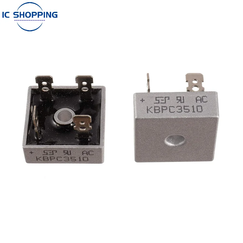 Диодный мост KBPC3510, 35 А, 1000 В, 2 шт., диодный выпрямитель, однофазный выпрямитель, аксессуары для станков с ЧПУ