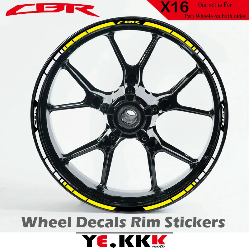 For HONDA CBR1000RR 600RR 500RR 250RR 17 Inch Wheel Hub Sticker Decal CBR Logo