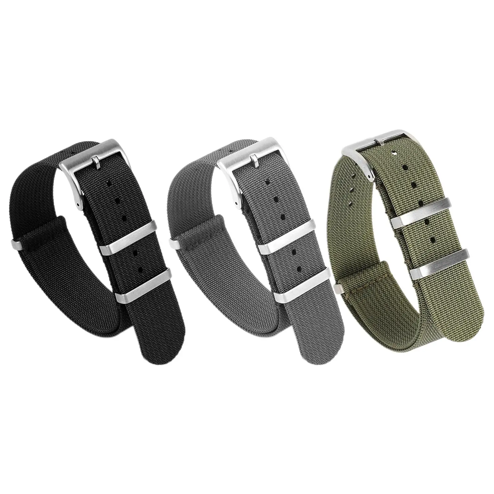 

Watch Band Nylon Strap Replacement Waterproof with Heavy Buckle Lightweight Casual Watch Straps for Swimming Diving
