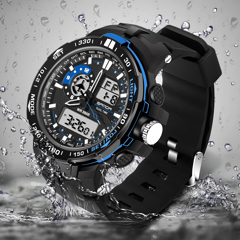 

SANDA Shock Watches Men Military Army Mens Watch Waterproof Reloj Led Digital Sports Wristwatch Male Gift Analog Watches Male