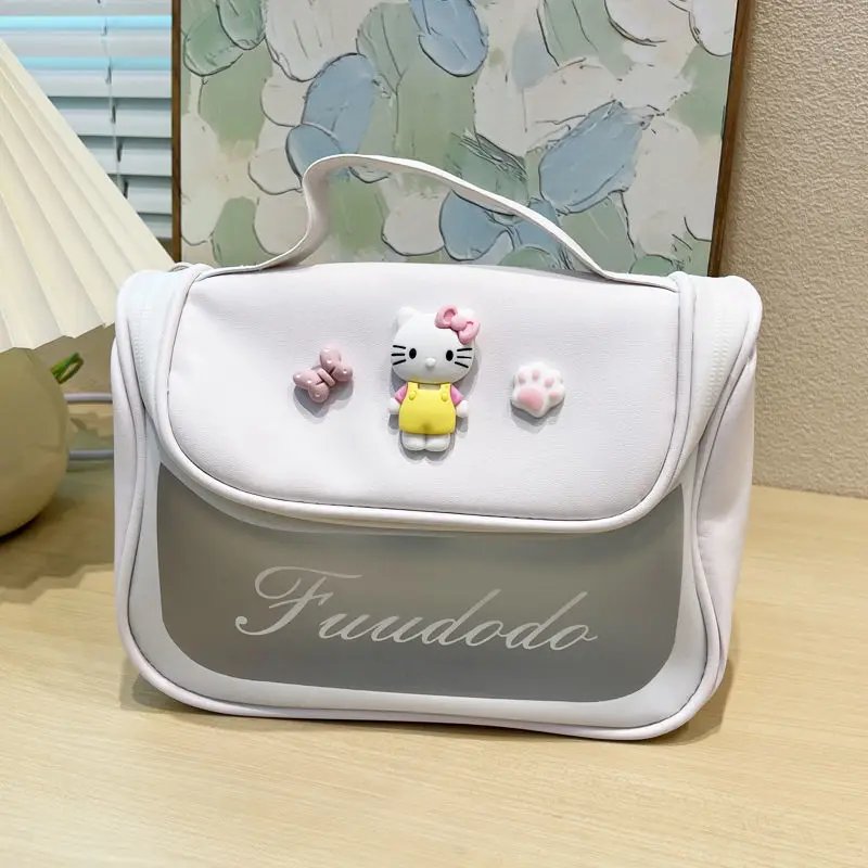 

Hello Kitty Large Capacity Waterproof Cosmetic Bag Cartoon Portable Ladies Travel Transparent Handbag Cosmetic Storage Bag