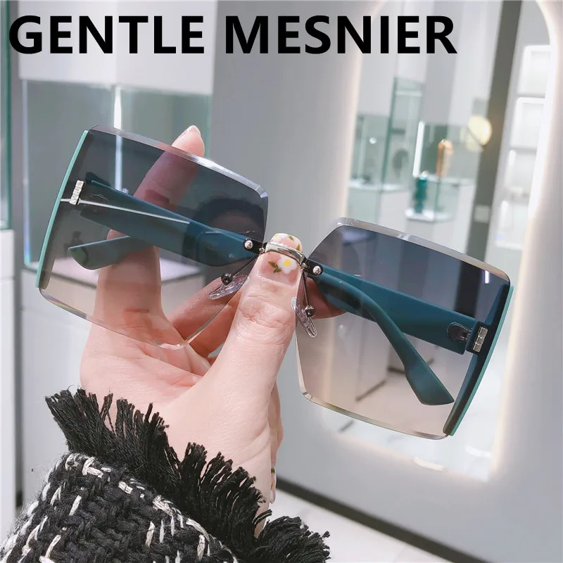 

New lady Oversized Square Frame Sunglass Fashion Trendy Colorful Men Women Eyewear Vintage Luxury Brand Designer UV400 Shades