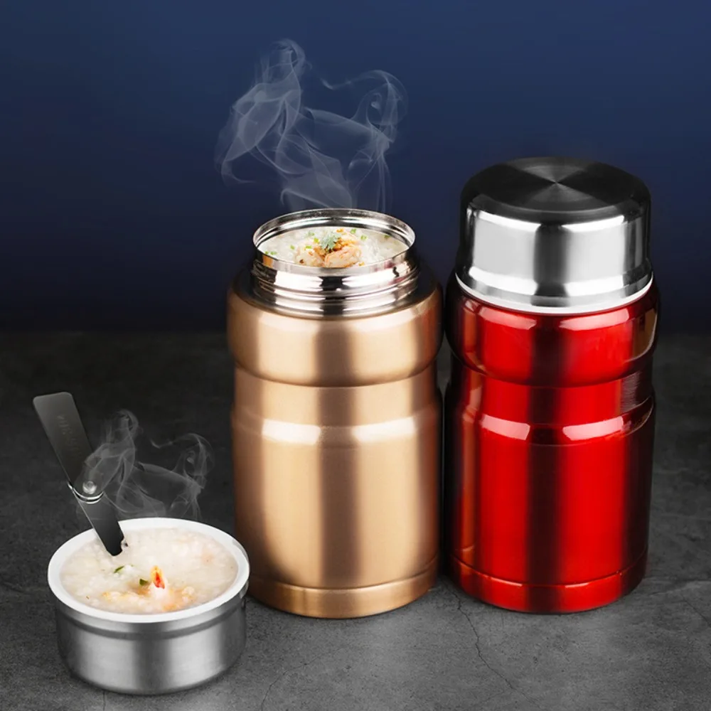 

500ml 304 Stainless Steel Multi-functional Braised Beaker Insulation Cup Stew Bottle Food Soup Container Lunch Box