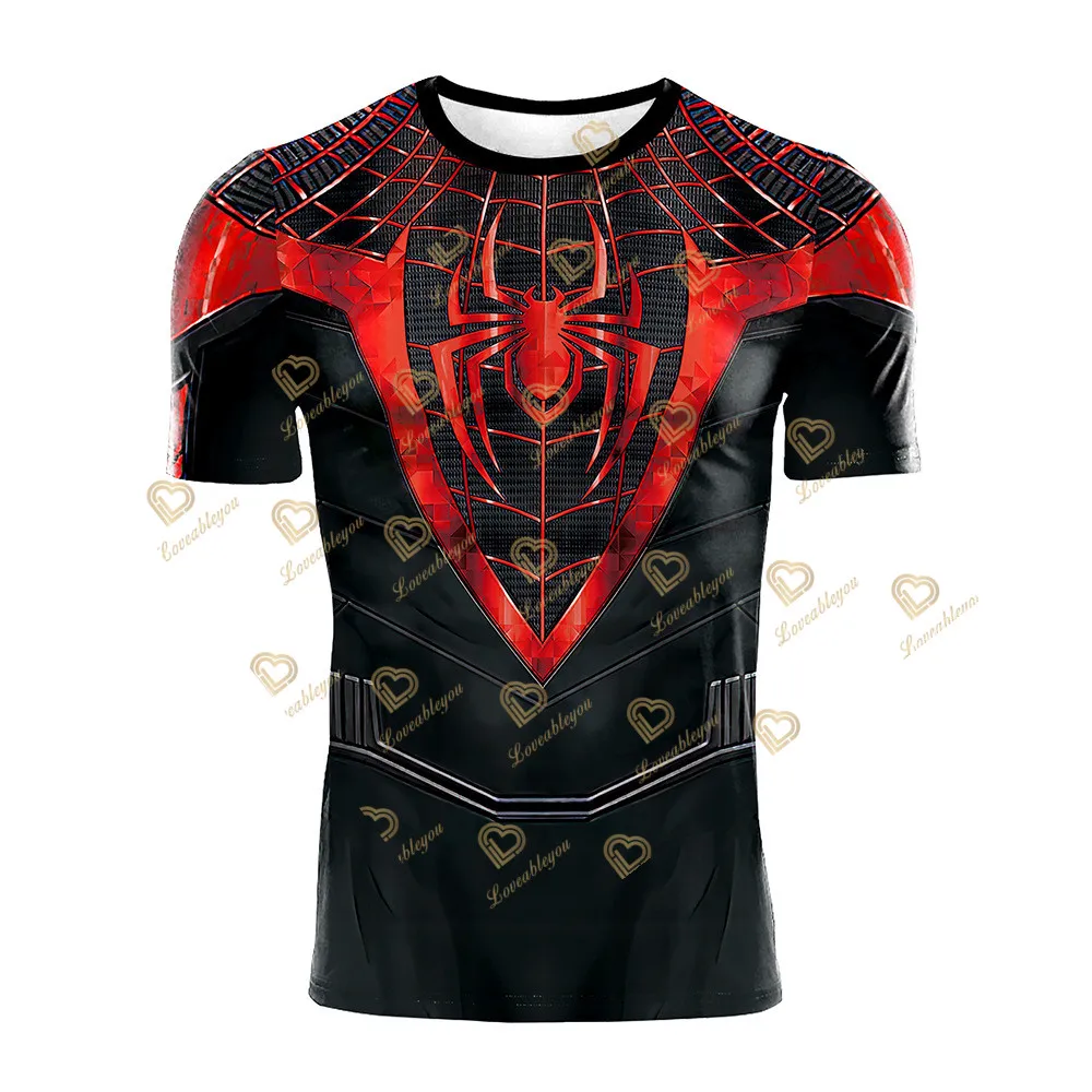 2022 Compression T-shirt Men Sporting Skinny Tee Shirt Superhero Male Gyms Running T-shirt Fitness Sports Men T-shirts