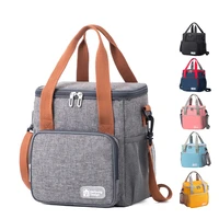 female lunch food box bag fashion insulated thermal food picnic lunch bags for women kids men cooler tote bag case mochilas