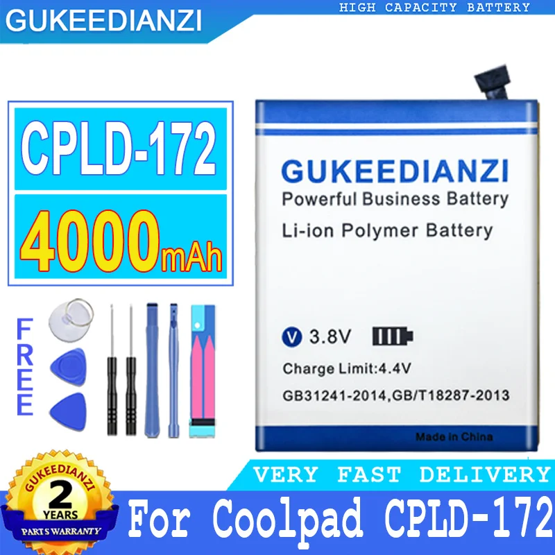 

Bateria 4000mAh High Capacity Battery CPLD172 For Coolpad CPLD-172 Mobile Phone High Quality Battery