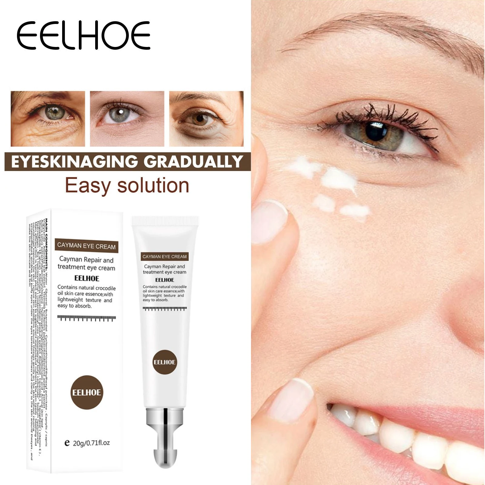 

Free Shipping Jojoba Oil Eye cream Remove Dark Circles Brightening Eye Serum Eye Bags Lift Firm Anti-Wrinkle Anti Age Eye Care
