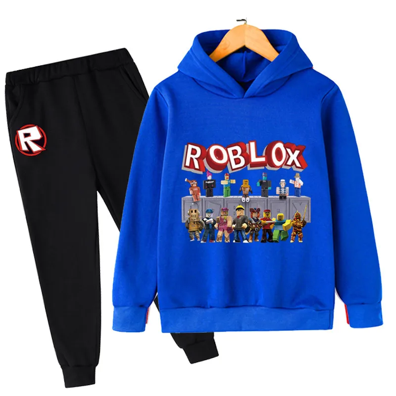 

Robloxing Printed Hoodies Set Boys Girls Spring Autumn Sweatshirts Suit Cartoon Casual Long Sleeves Game Hooded Tops 3-16 Years