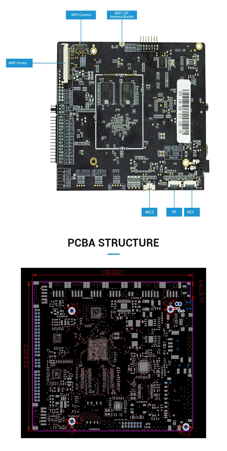 Фото ODM Принимаем настройку Промышленная плата Android PCBA PX30 Ethernet для коммерческого планшета №3