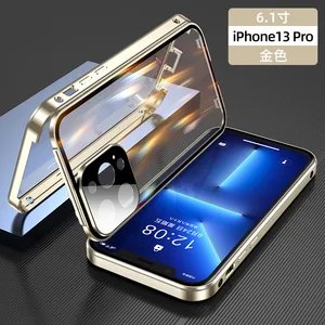 Metal Glass Case For iPhone 13 Pro Max Mini Cover Shockproof Aluminum Alloy Frame Camera Full Protection Metal Glass Case For iPhone 13 Pro Max Mini Cover Shockproof Aluminum Alloy Frame Camera Full Protection