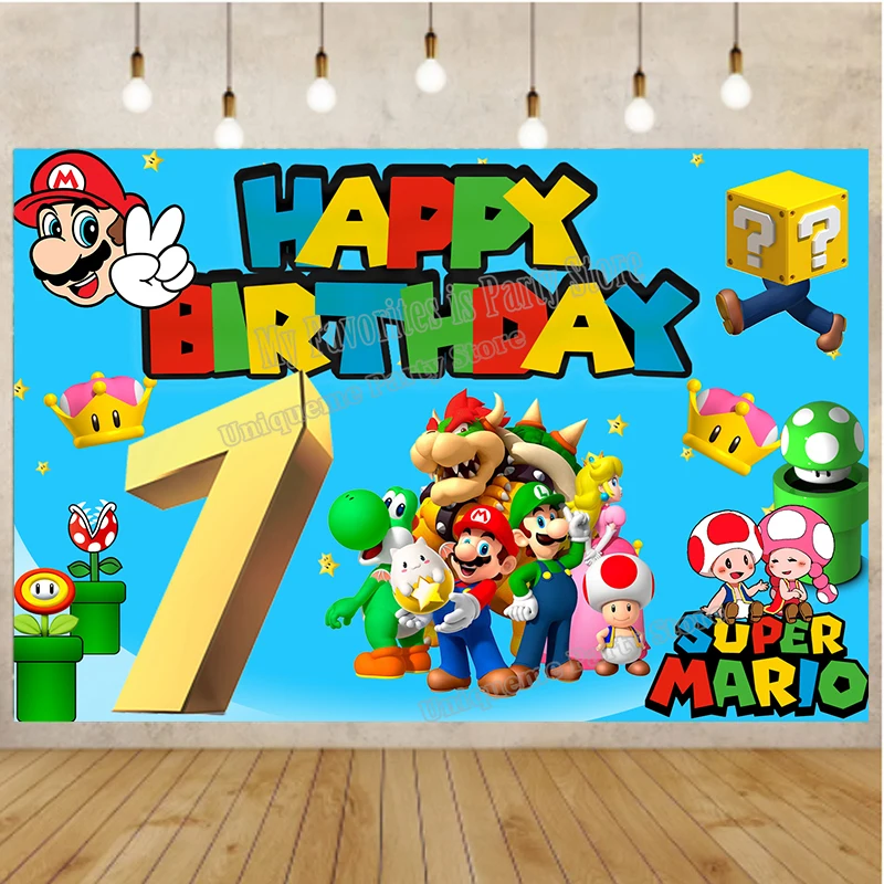 Фон Для фотосъёмки с изображением Mario Bros в стиле аниме |