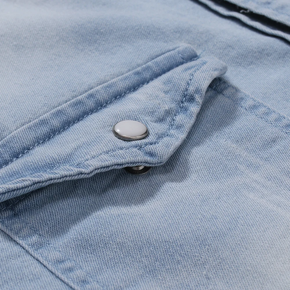 Men's Denim Men's Denim Short Sleeve Shirts