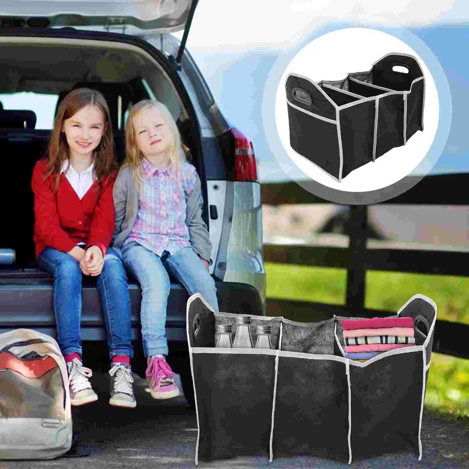 

Organizer Storage Trunk Car Cargo Organizersvehicle Foldablecontainers Collapsible Truck Backseat Insulation Portable Cooler Suv