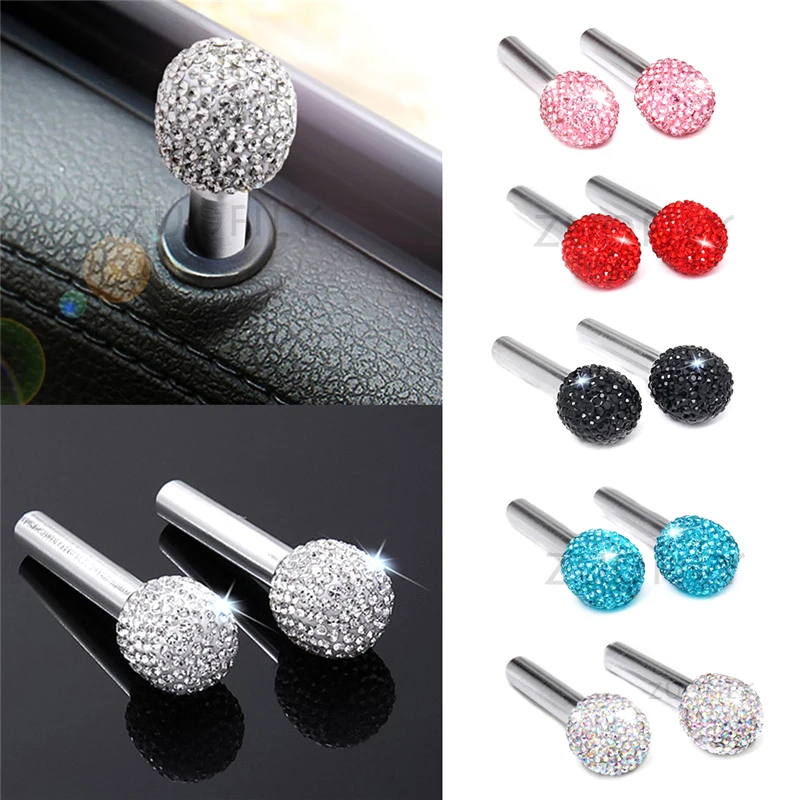 

2pcs Universal Car Truck Interior Door Lock Knob Pull Pins Alloy Car Door Handle Security Car Door Latch Lock Pin Car Accessorie