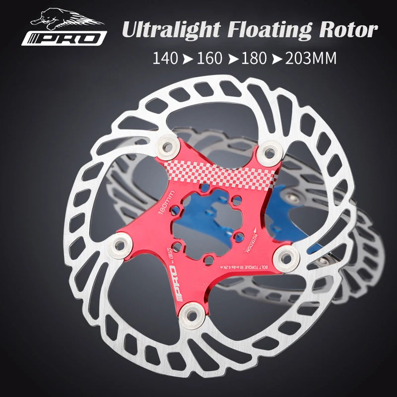 

IIIPRO Bicycle Hydraulic Disc Brake Rotor 140/160/180/203mm MTB Bike Brake Pad Heat Dissipation Floating Brakes Rotor Bike Part