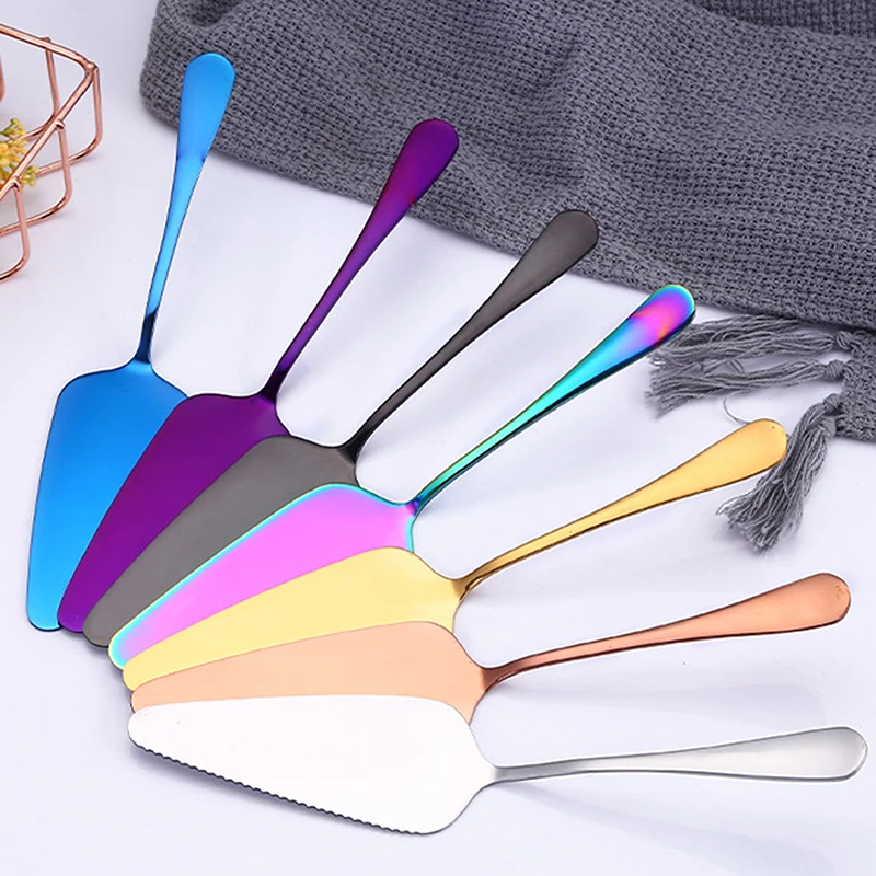 

1Pc Stainless Steel Cake Shovel Knife Pie Pizza Cheese Server Cake Divider Knives Baking Tools Colorful Spatula Baking Tool
