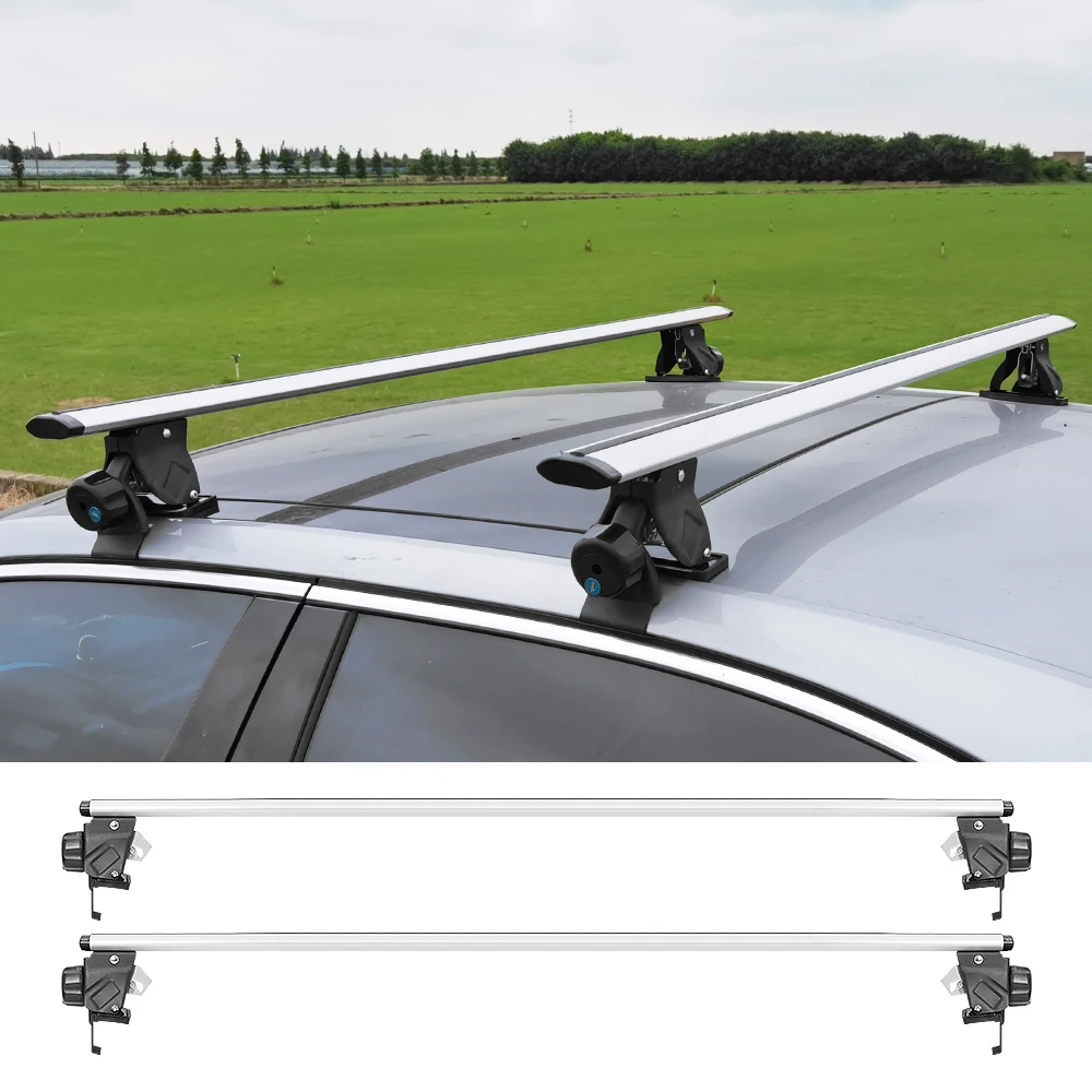 

Roof Bar Car Roof Racks for SUV Universal Aluminum Silver Ningbo Rooftop Cargo Luggage Carrier Brown Carton Roof Mount 125cm T/T