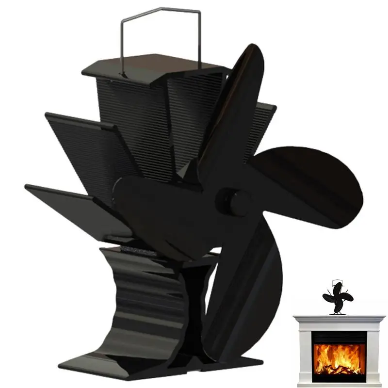 

Heat Powered Stove Fan Stove Top Fan With Designed Silent Operation Fireplace Fans That Do Not Require Electricity To Save Energ