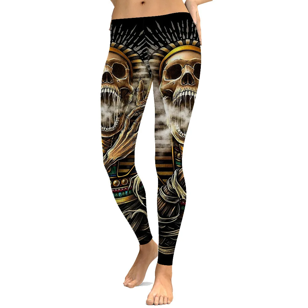

Women Workout Yoga Leggings Harajuku Anime Skull 3D Print Cosplay Fitness Bodybuilding Female Fashion Sexy Pencil Pants